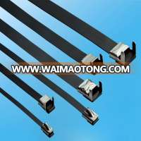 9mm 304 Stainless Steel Plastic Covered Wing Lock Cable Ties