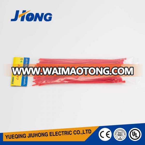 Free samples 200mm white black reusable plastic tie print logo nylon releasable cable tie wholesale with CE certificate